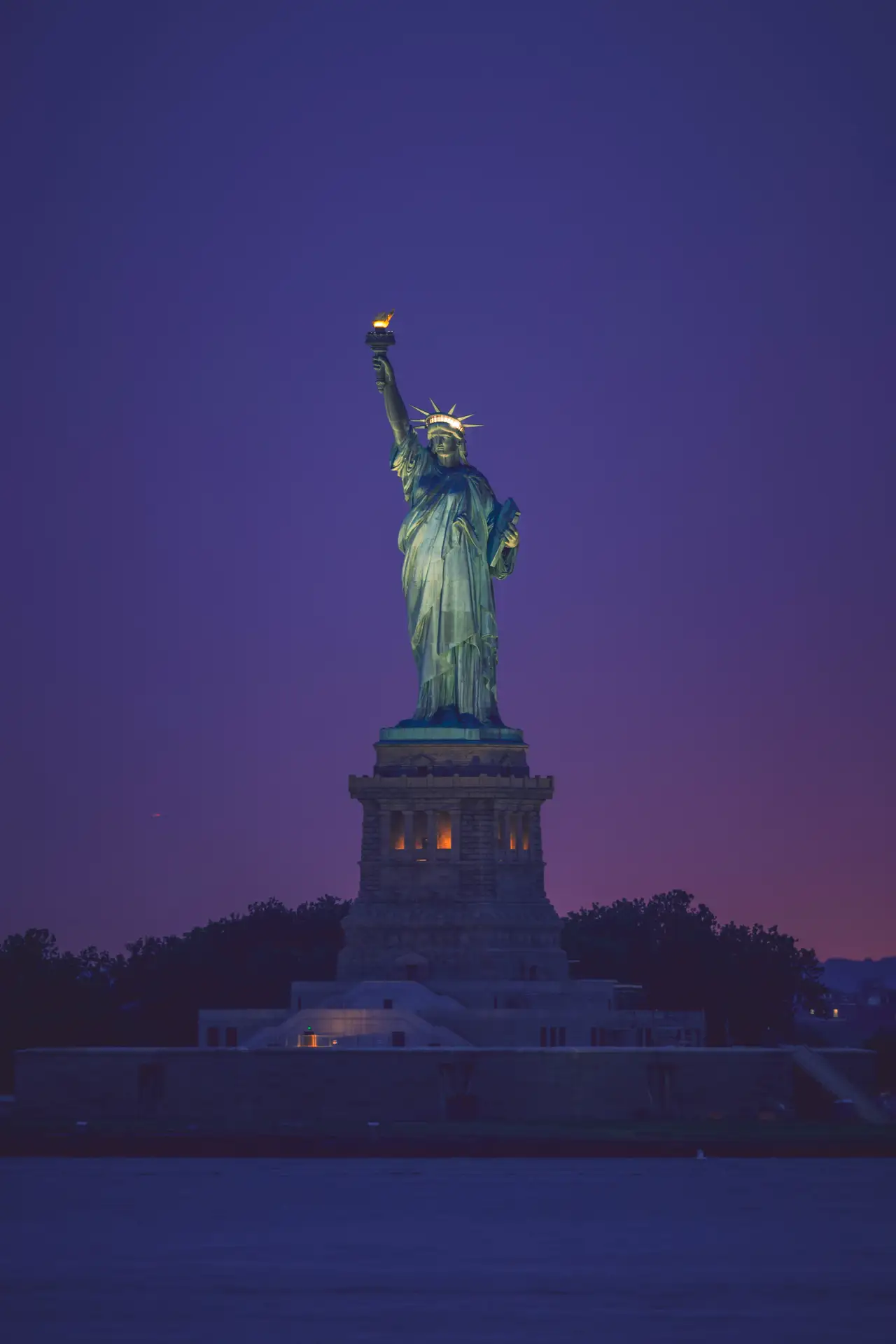 Fine-art photograph, “Statue of Liberty at Purple Dusk - _FIV4454.JPG,” from the New York City collection.