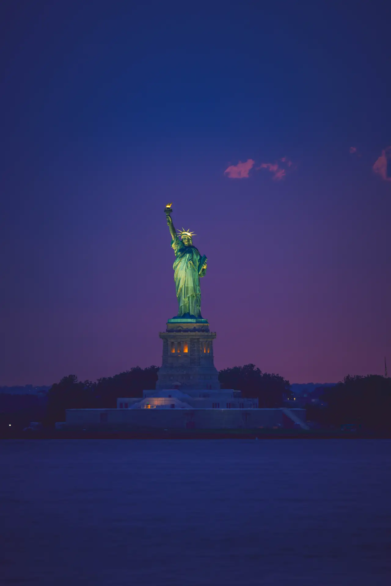 Fine-art photograph, “Statue of Liberty Under a Purple Sky - _FIV4458.JPG,” from the New York City collection.