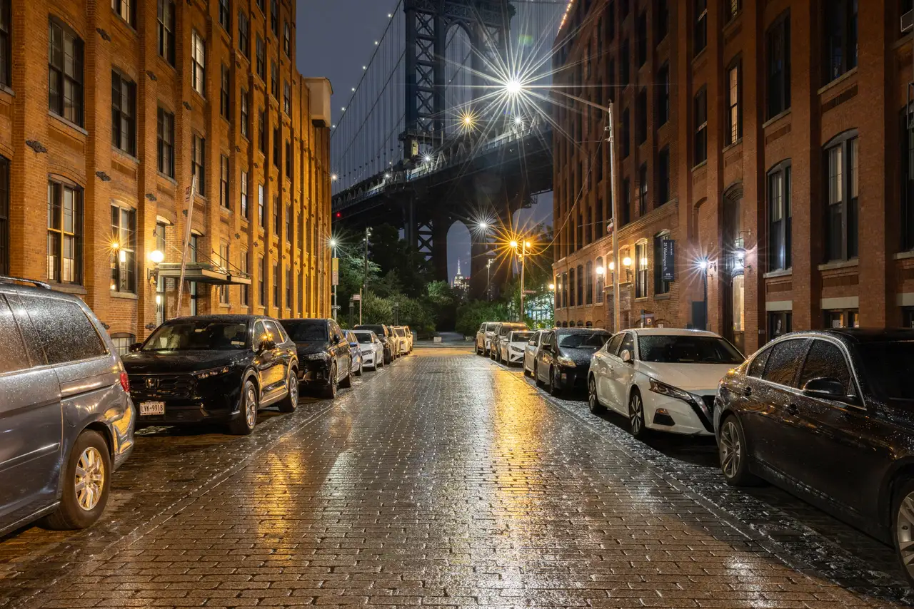 Fine-art photograph, “Brooklyn Street After Rain - _FIV4505.JPG,” from the New York City collection.