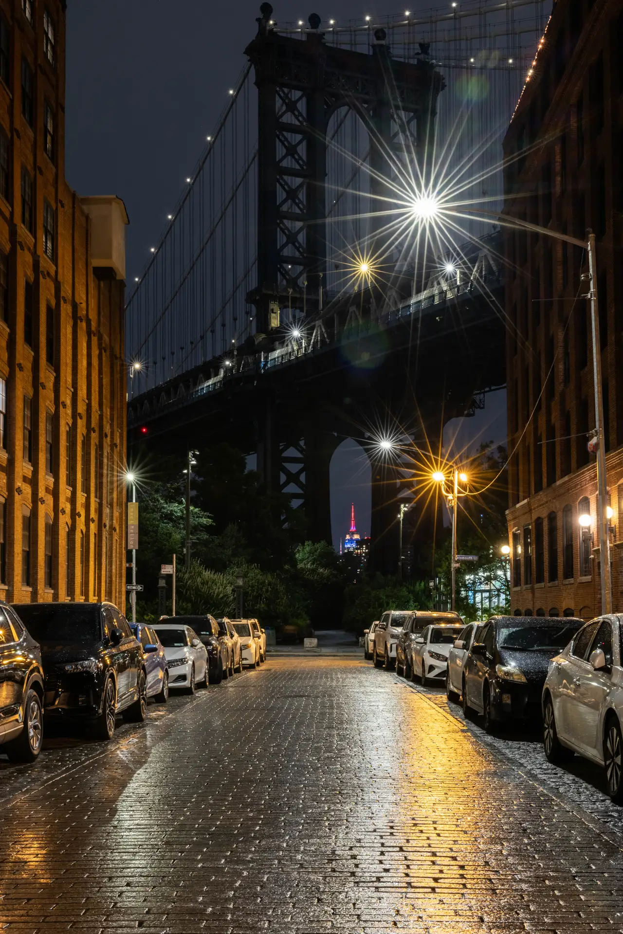 Fine-art photograph, “Manhattan Bridge Arch at Night - _FIV4528.JPG,” from the New York City collection.