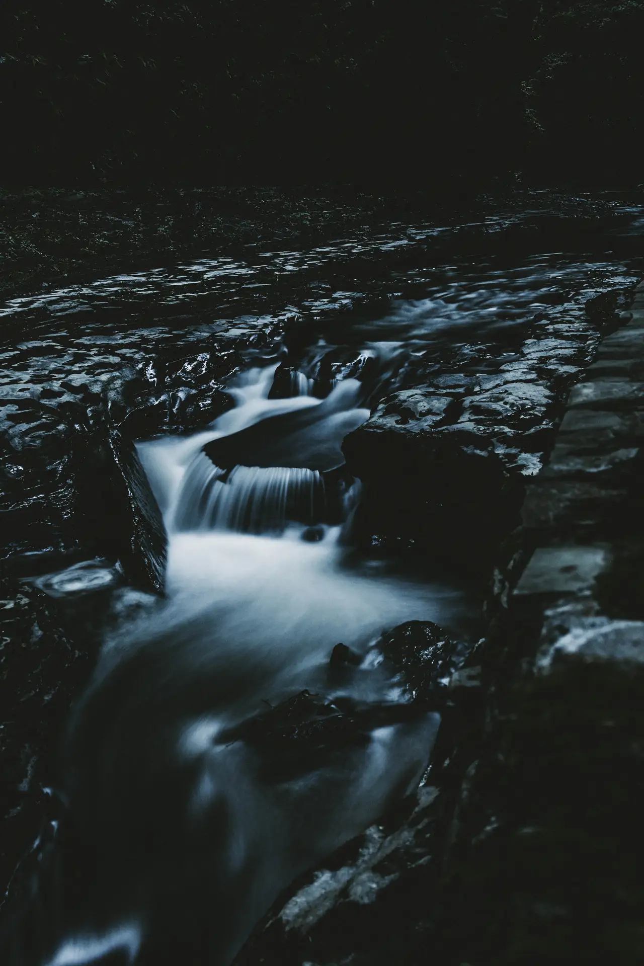 Fine-art photograph, “Watkins Glen Silky Waterfall in Shadow - _FIV5790.JPG,” from the New York State - Watkins Glen collection.