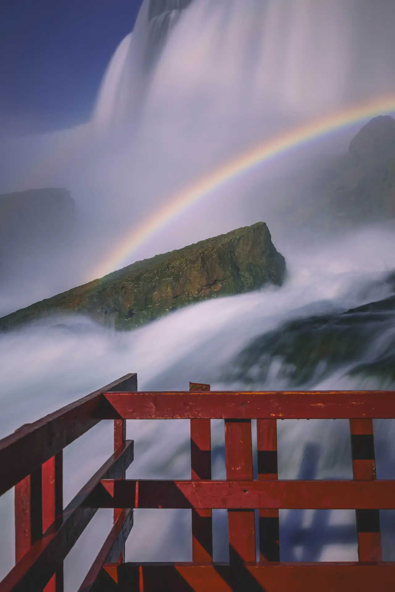 Fine-art photograph, “Niagara Falls Rainbow Above the Gorge - _FIV5491.JPG,” from the New York State collection.