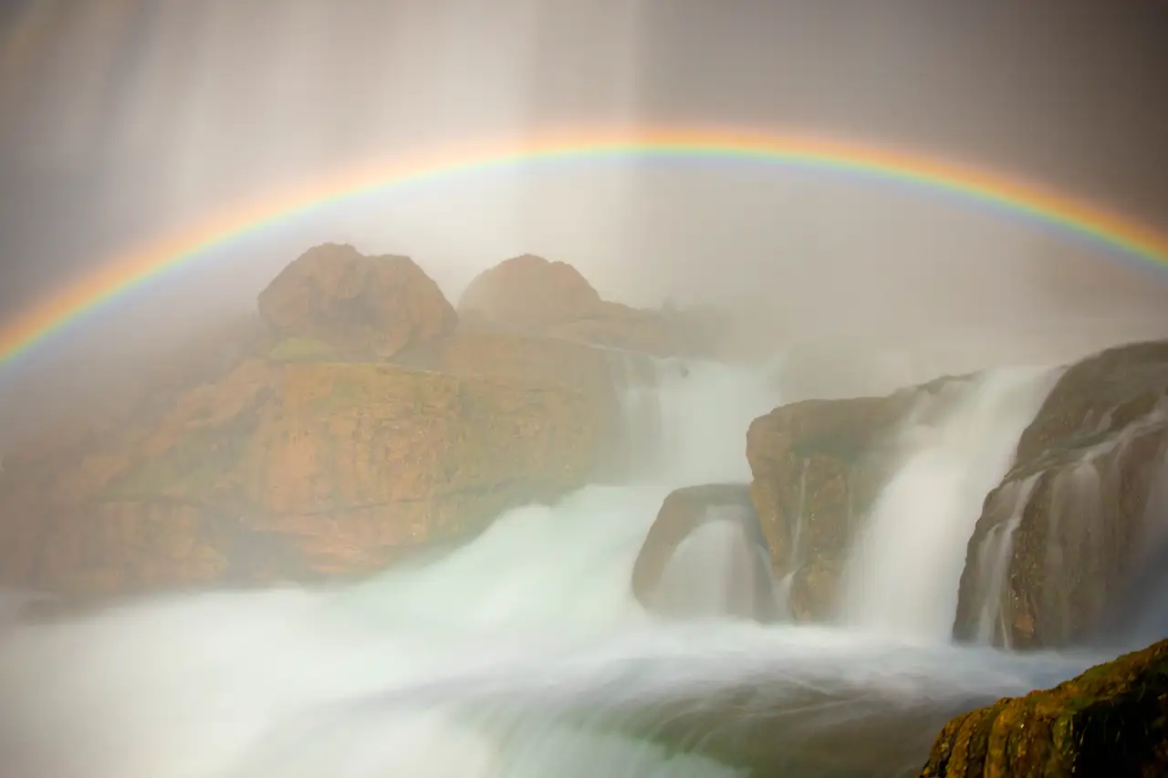 Fine-art photograph, “Niagara Falls Rainbow Over the Mist - _FIV5502.JPG,” from the New York State collection.