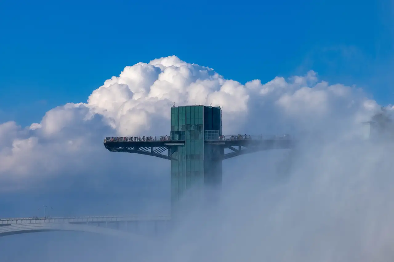 Fine-art photograph, “Niagara Falls Observation Tower Above the Mist - _FIV5555.JPG,” from the New York State collection.