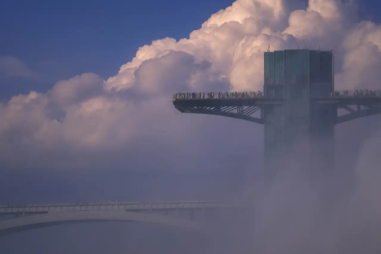 Fine-art photograph, “Niagara Falls Observation Tower in Cloud - _FIV5557.JPG,” from the New York State collection.