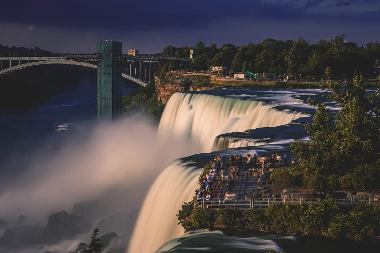 Fine-art photograph, “Niagara Falls in Evening Mist - _FIV5584.JPG,” from the New York State collection.