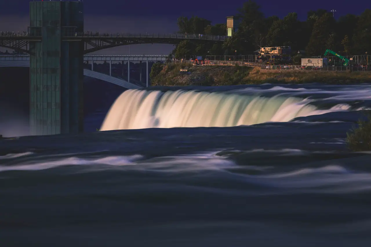 Fine-art photograph, “Niagara Falls in Deep Blue Light - _FIV5587.JPG,” from the New York State collection.