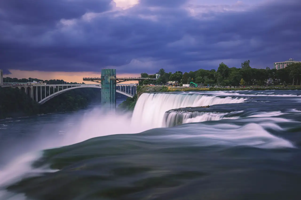 Fine-art photograph, “Niagara Falls in Purple Evening Light - _FIV5607.JPG,” from the New York State collection.
