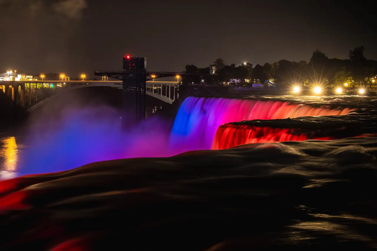 Fine-art photograph, “Niagara Falls Illuminated at Night - _FIV5680.JPG,” from the New York State collection.