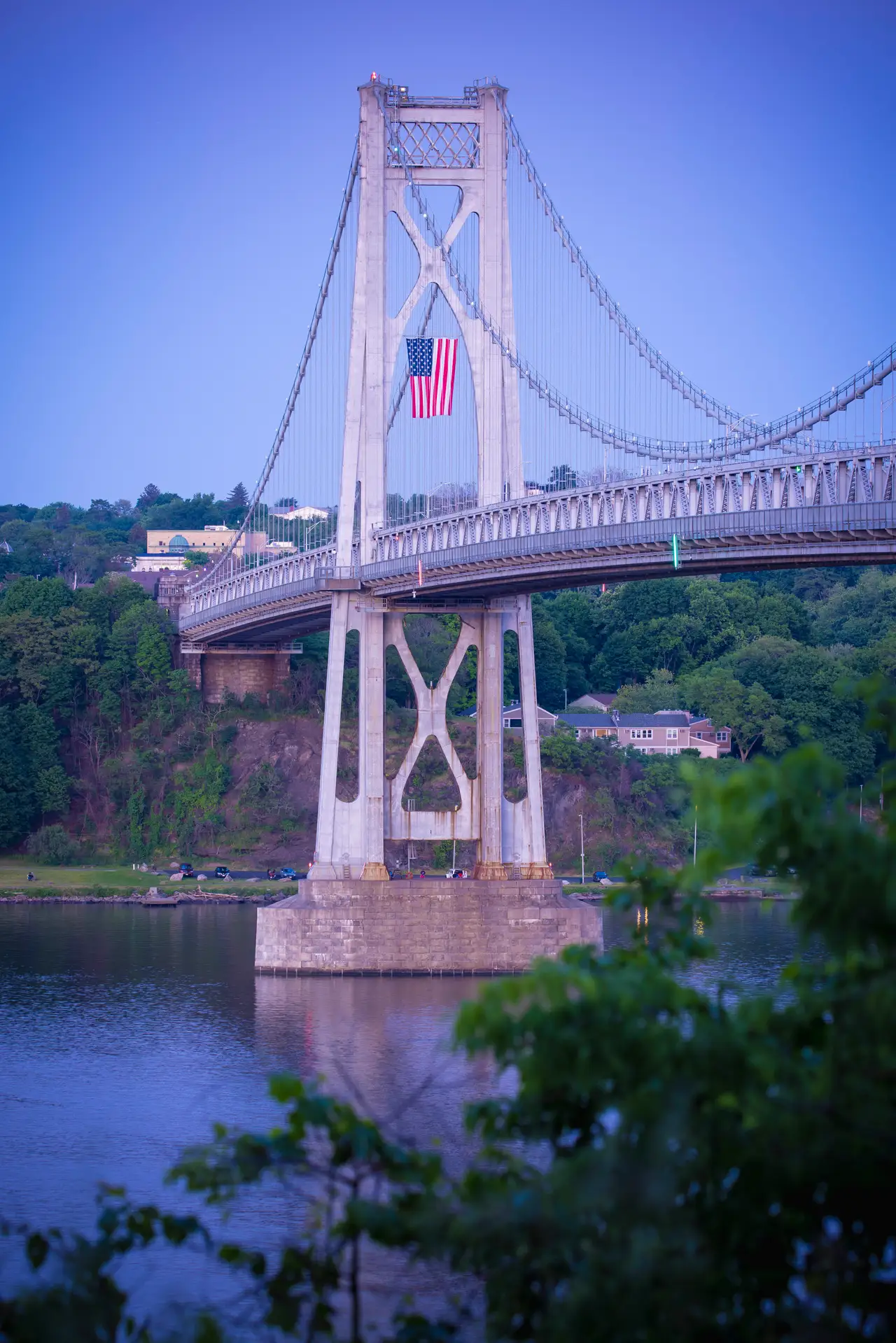 Fine-art photograph, “Poughkeepsie Mid-Hudson Bridge in Evening Light - RFIV8782.JPG,” from the New York State collection.