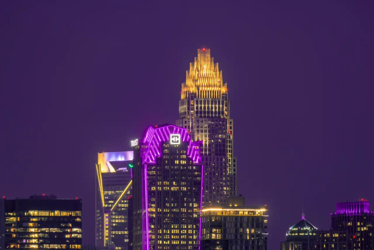 Fine-art photograph, “Charlotte Uptown with Bank of America Corporate Center - _FIV2918.JPG,” from the North Carolina - Charlotte collection.