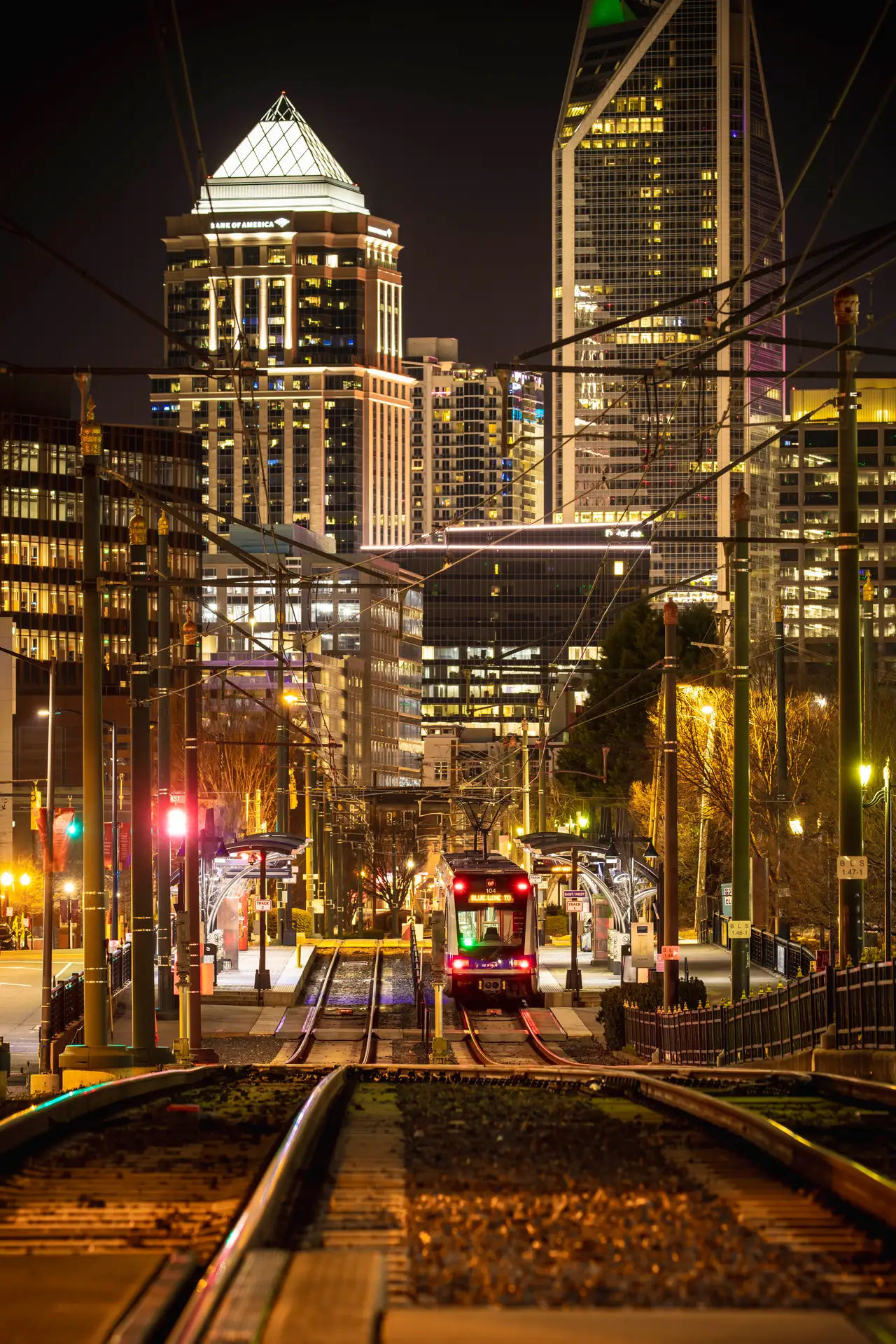 Fine-art photograph, “Charlotte Light Rail Through Uptown - RFIV4324.JPG,” from the North Carolina - Charlotte collection.