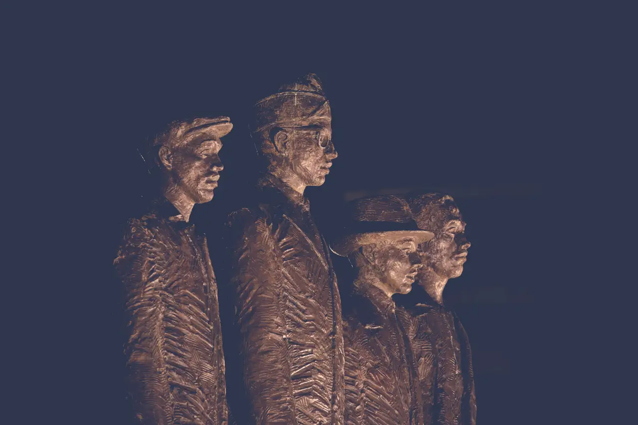 Fine-art photograph, “A&T Four Monument at Night, Wild Horizon - 5DM43272.JPG,” from the North Carolina collection.