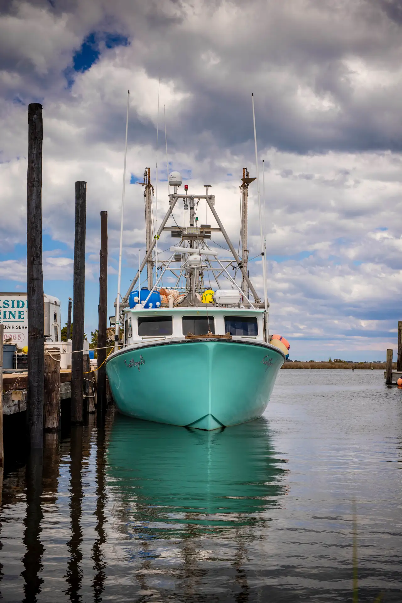 Fine-art photograph, “Outer Banks Fishing Boat, Long View - RFIV4662.JPG,” from the North Carolina collection.