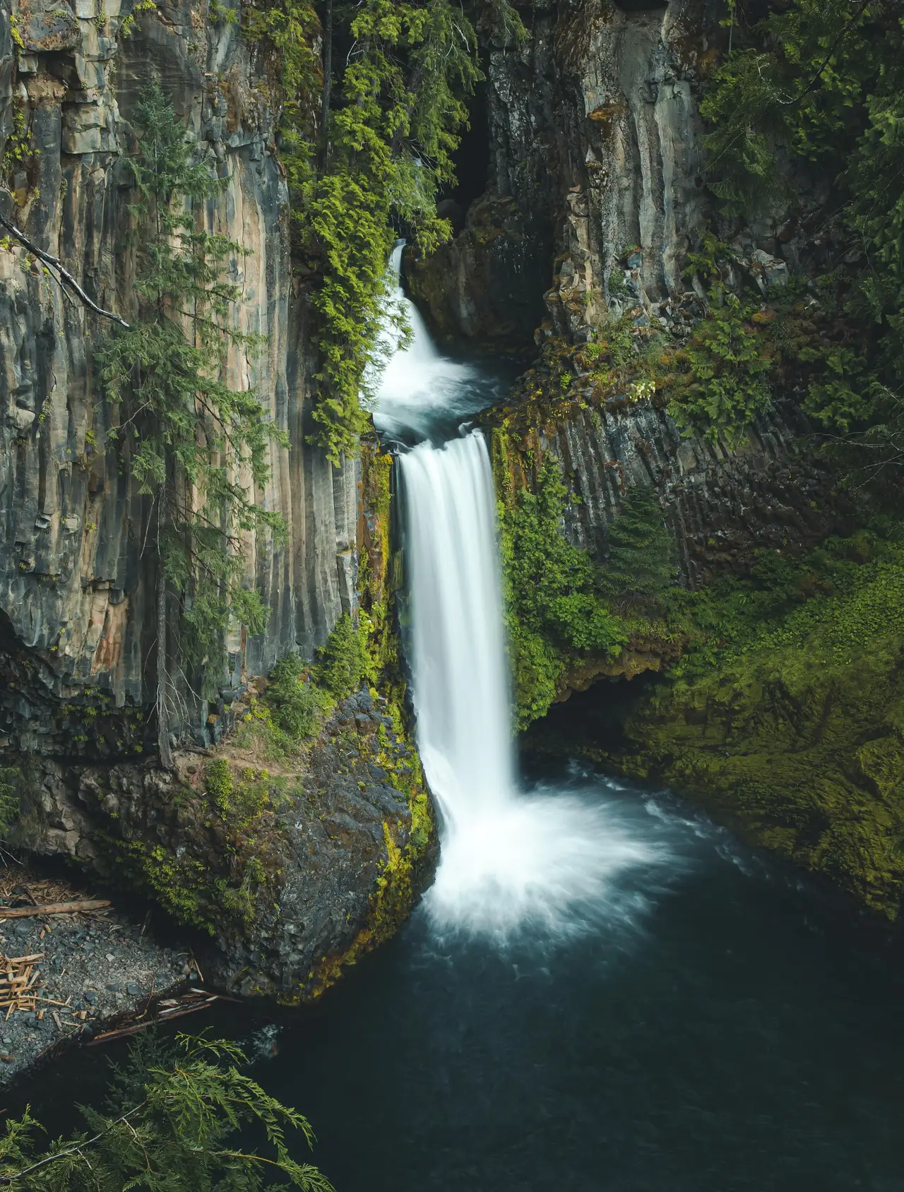 Fine-art photograph, “Forest Gorge Waterfall,” from the Oregon collection.