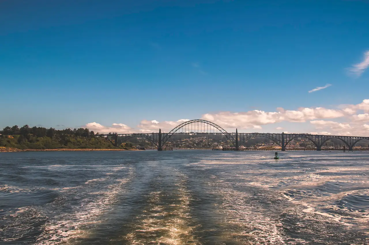 Fine-art photograph, “Oregon Coastal Bridge from the Water - IMG_7062.JPG,” from the Oregon collection.