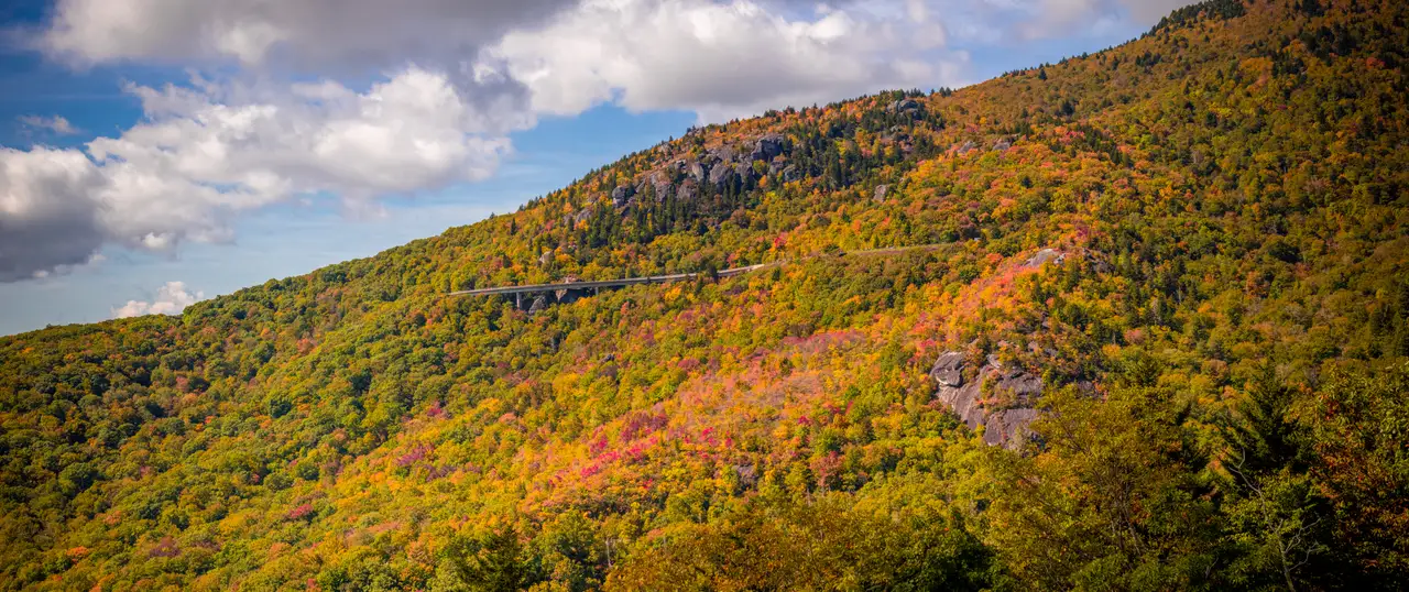 Fine-art photograph, “North Carolina Blue Ridge Mountain Panorama, Blue Silence - Nc Mountains RFIV8864 Pano,” from the Panoramic collection.