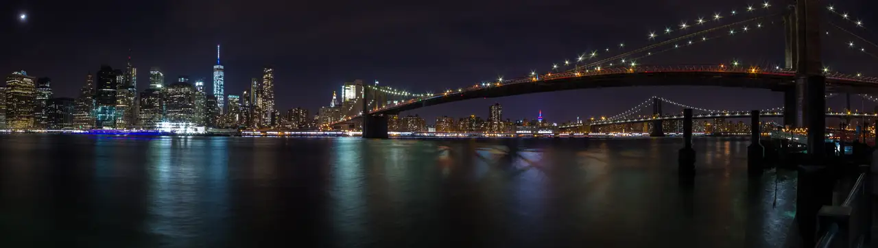 Fine-art photograph, “New York City Skyline Panorama, Long View - New York City IMG 2870 Pano,” from the Panoramic collection.