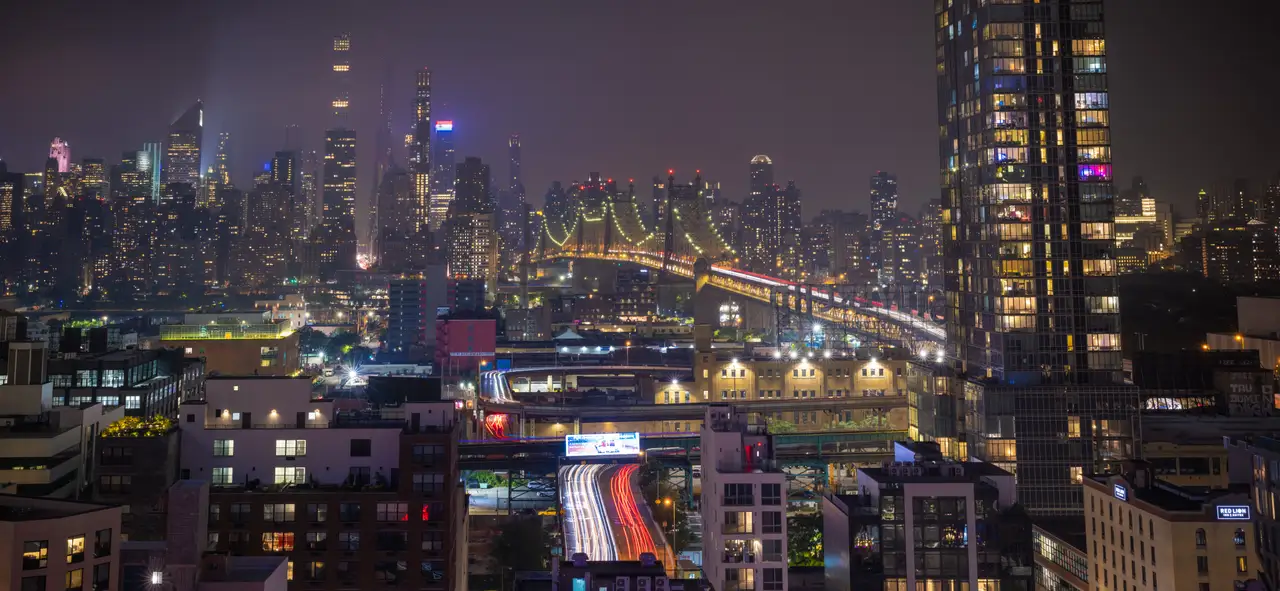 Fine-art photograph, “New York City Skyline Panorama, Woodland Hush - New York City RFIV5343 Pano,” from the Panoramic collection.