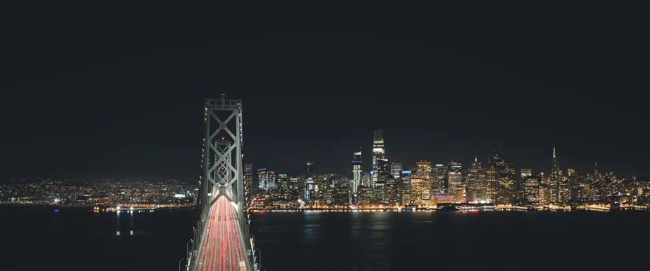 Fine-art photograph, “San Francisco Bay Skyline Panorama, Far Country - San Francisco 5DM47973 Pano,” from the Panoramic collection.