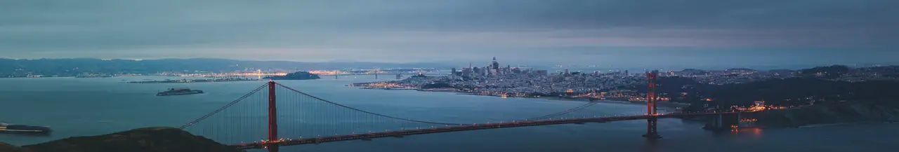 Fine-art photograph, “San Francisco Bay Skyline Panorama, Clear Break - San Francisco 5DM48433 Pano,” from the Panoramic collection.