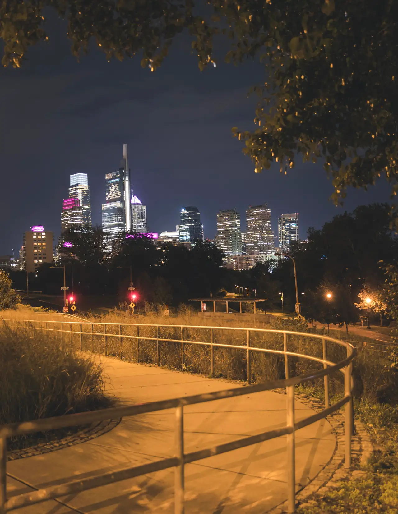 Fine-art photograph, “Philadelphia Skyline Along the Schuylkill River Trail - 5DM48500,” from the Pennsylvania - Philly collection.