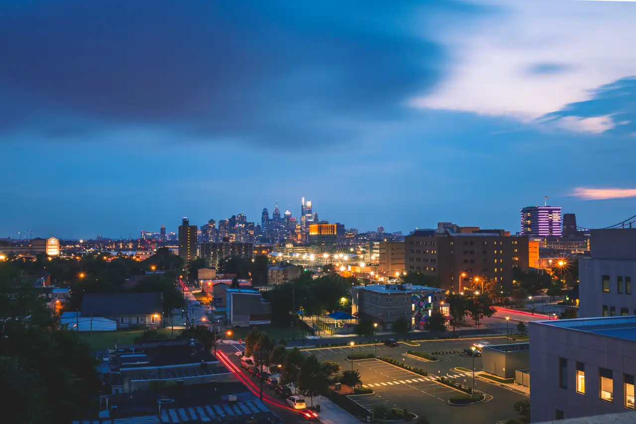 Fine-art photograph, “Twilight Over Center City - 5DM49807,” from the Pennsylvania - Philly collection.