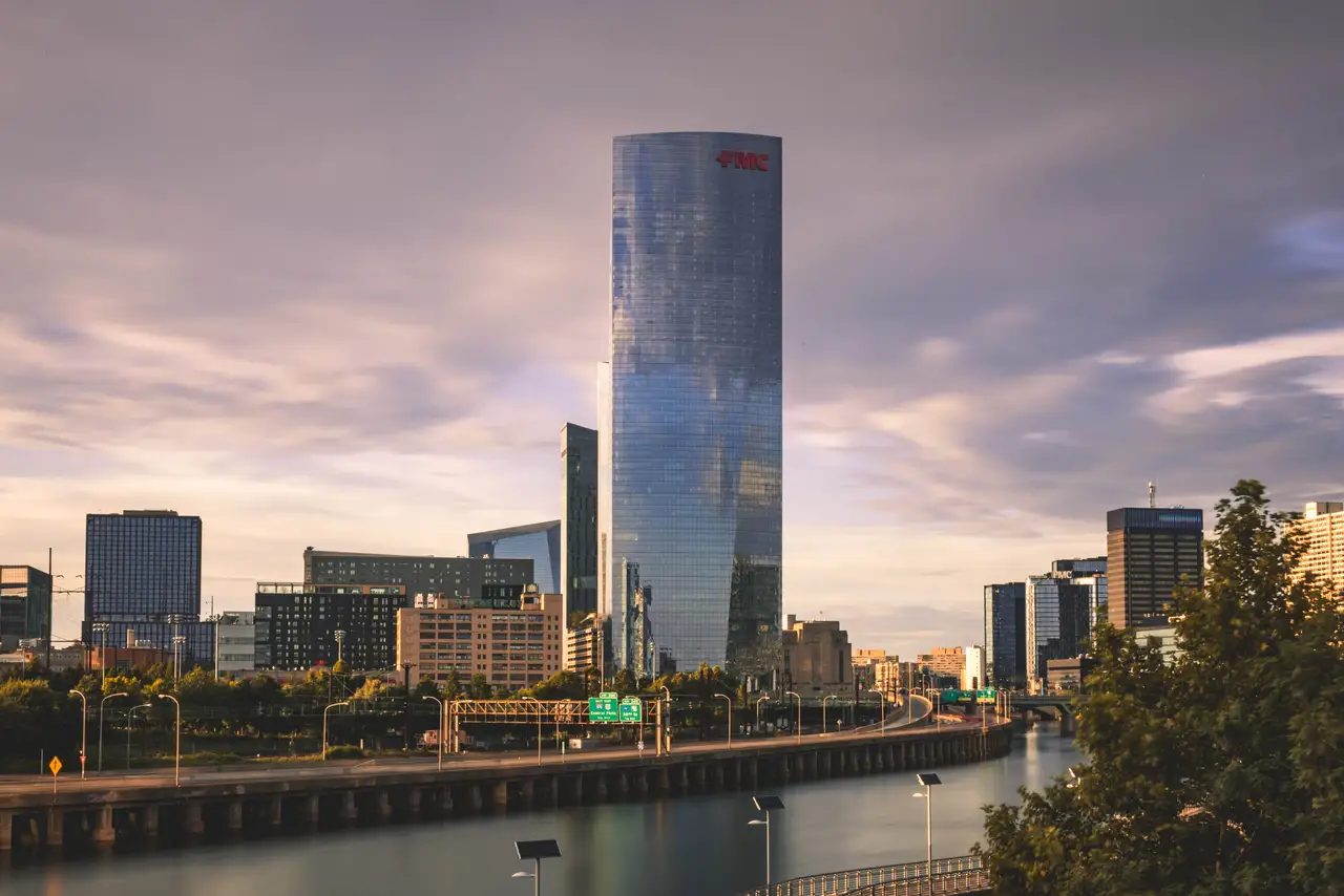 Fine-art photograph, “Cira Centre Across the Schuylkill - FIV6148,” from the Pennsylvania - Philly collection.