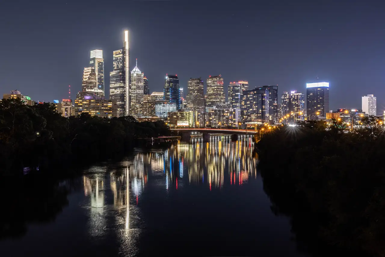 Fine-art photograph, “Philadelphia Skyline Across the Schuylkill River - FIV6311,” from the Pennsylvania - Philly collection.