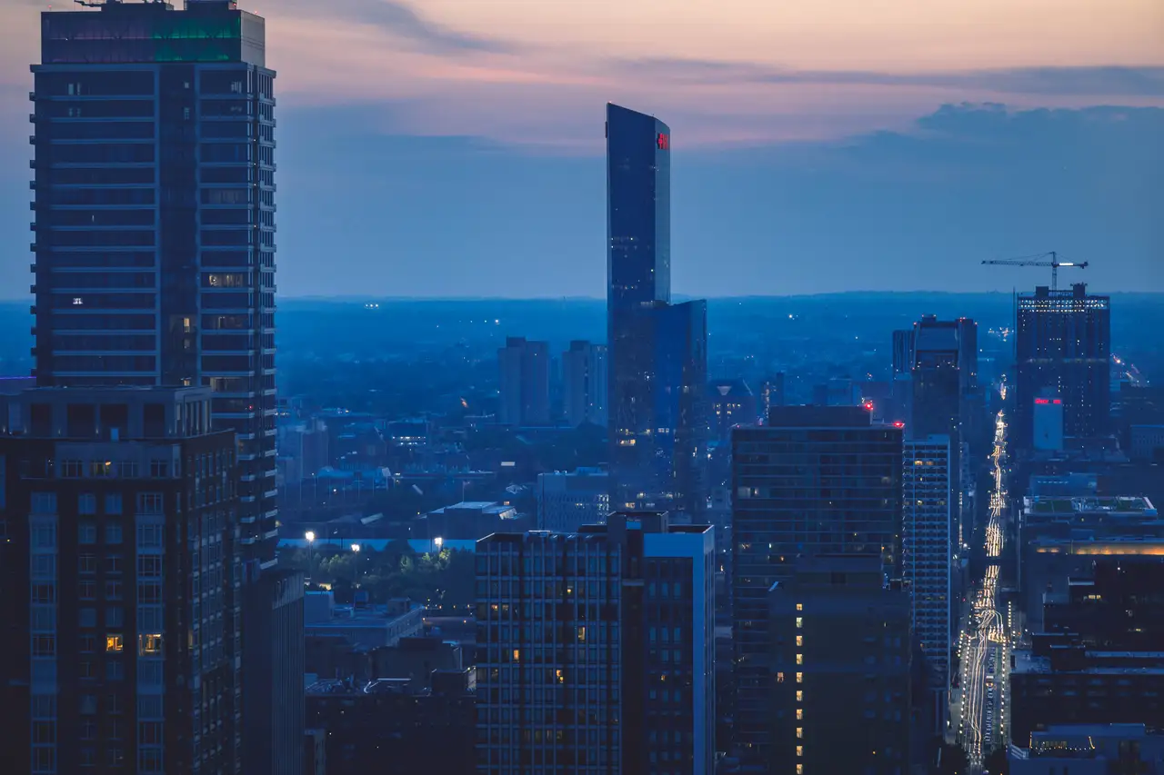 Fine-art photograph, “Center City at Blue Hour - FIV6376,” from the Pennsylvania - Philly collection.