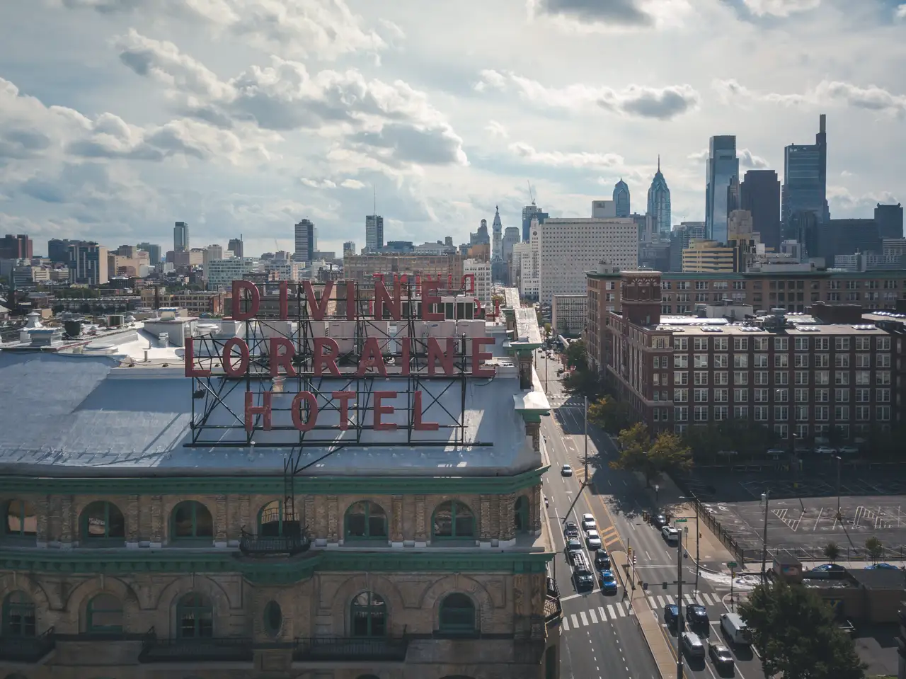 Fine-art photograph, “Reading Terminal Market and Center City - Phillydrone54,” from the Pennsylvania - Philly collection.