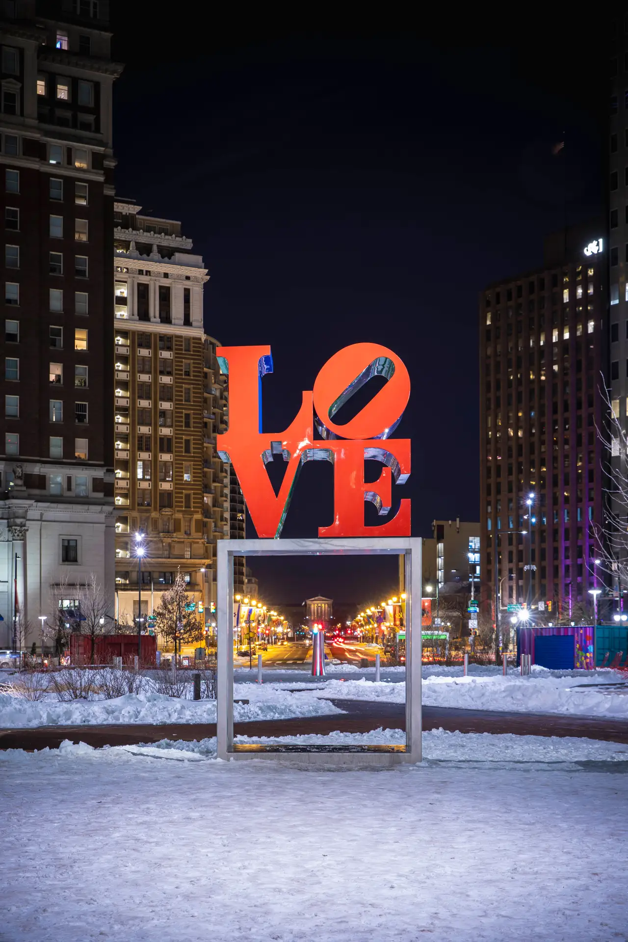 Fine-art photograph, “Philadelphia Museum of Art and Rocky Statue at Night - RFIV6239,” from the Pennsylvania - Philly collection.