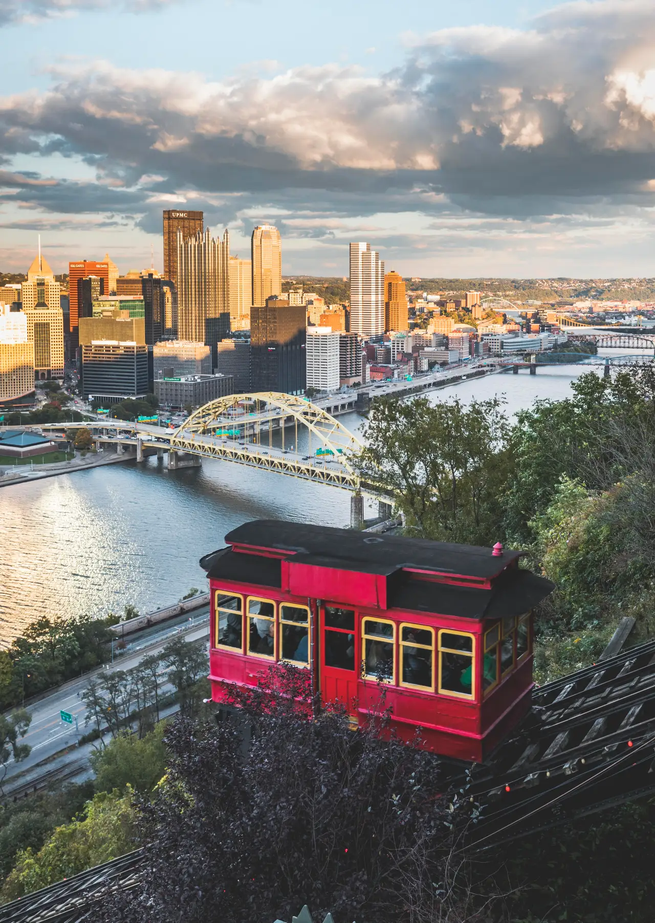 Fine-art photograph, “Duquesne Incline Above Pittsburgh, After the Rush - 5DM49897,” from the Pennsylvania - Pittsburgh collection.