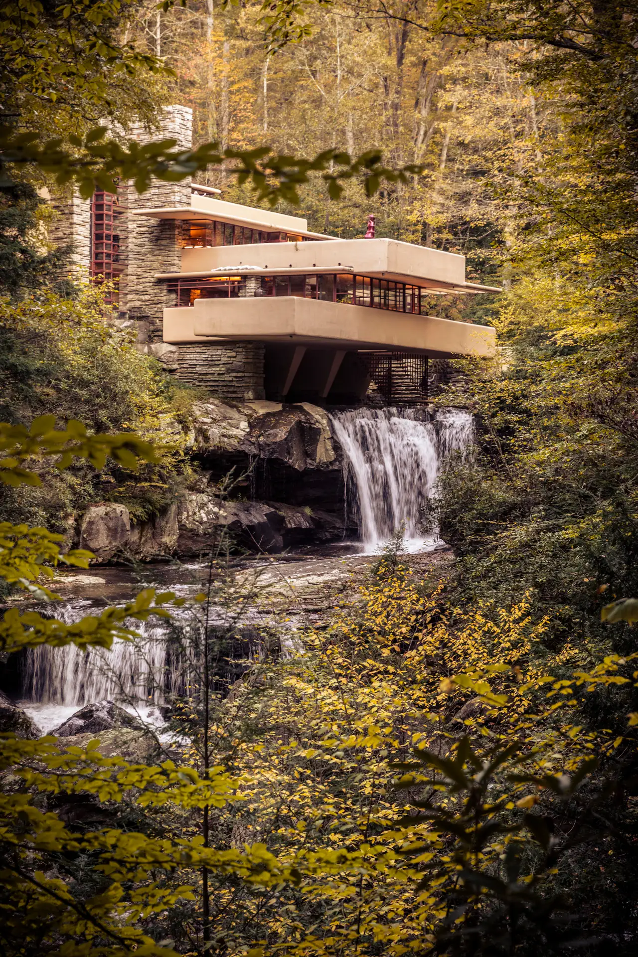 Fine-art photograph, “Fallingwater Above Bear Run - 5DM40209,” from the Random - Nature collection.