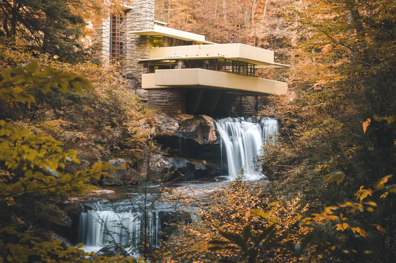 Fine-art photograph, “Fallingwater and Bear Run - 5DM40218,” from the Random - Nature collection.