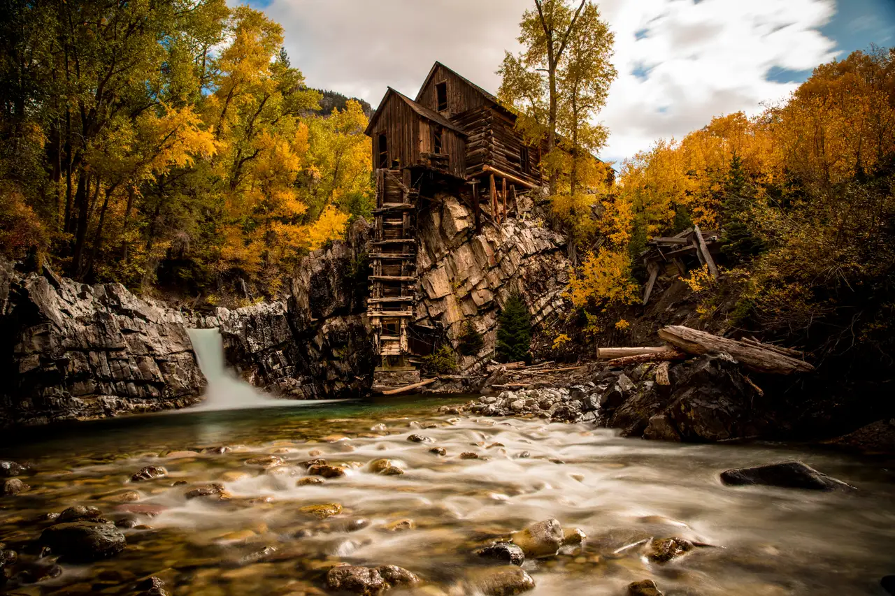 Fine-art photograph, “Crystal Mill Long Exposure - 5DM45029,” from the Random - Nature collection.