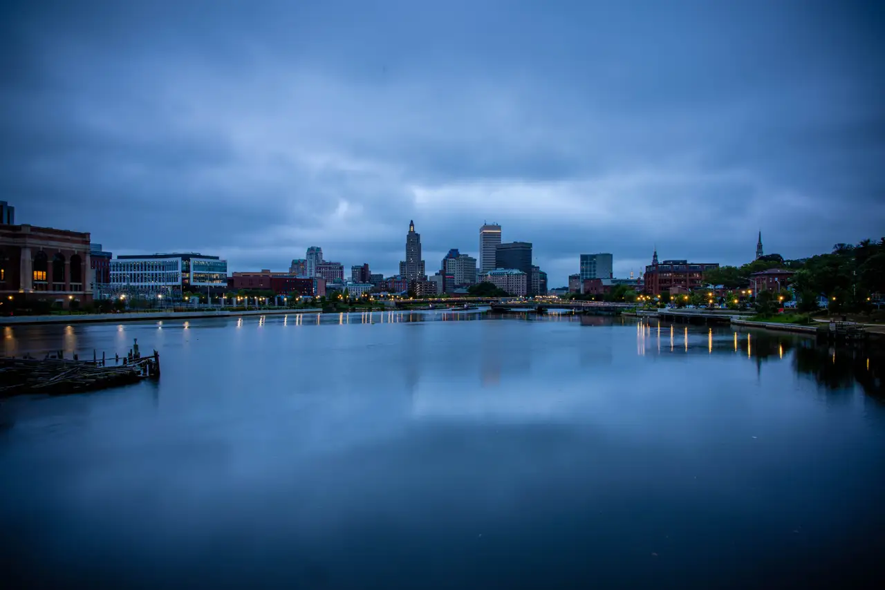 Fine-art photograph, “Providence Skyline After Rain - FIV4724,” from the Rhode Island collection.