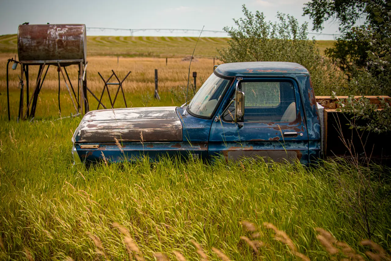 Fine-art photograph, “Abandoned Pickup on the Prairie - 5DM41557,” from the South Dakota collection.
