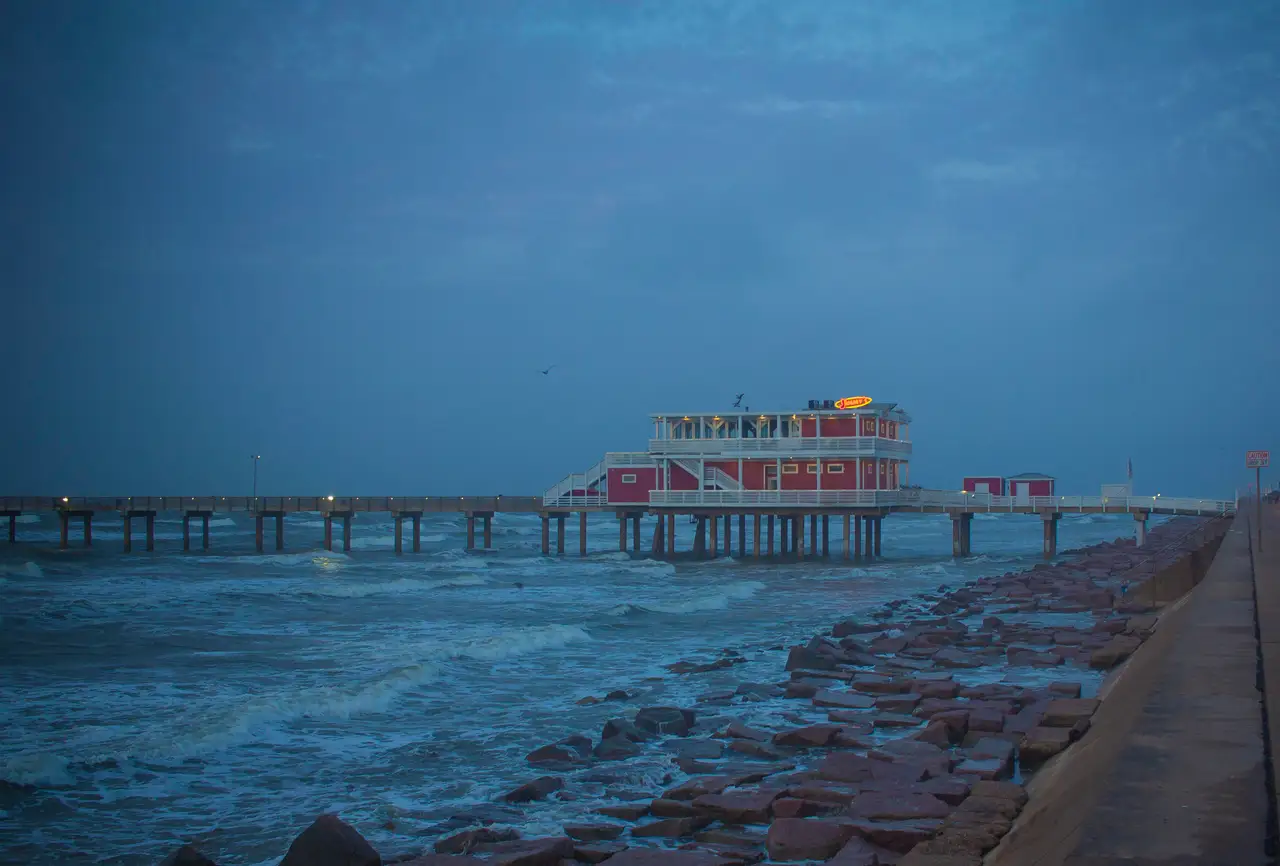 Fine-art photograph, “Galveston Pier Before the Storm - MG 2665,” from the Texas collection.