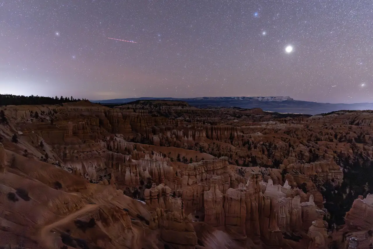 Fine-art photograph, “Bryce Canyon Under a Starry Sky - 5M2A6241,” from the Utah collection.