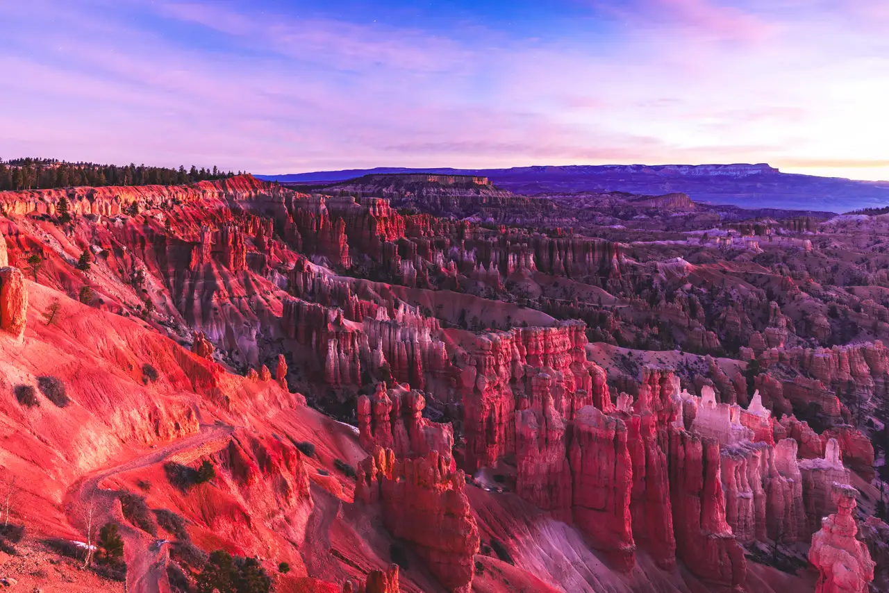 Fine-art photograph, “Bryce Canyon Hoodoos in Red Light, Woodland Hush - 5M2A6290,” from the Utah collection.