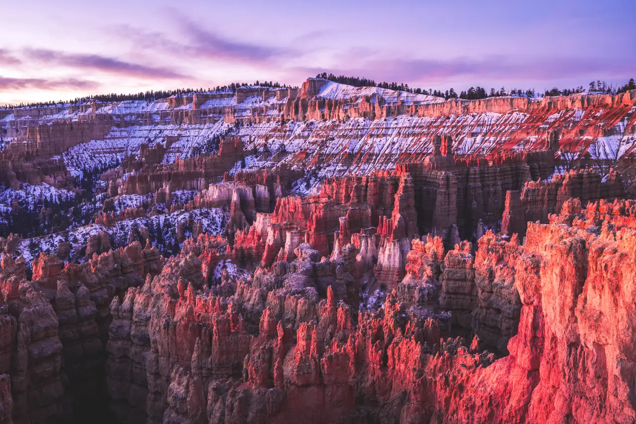 Fine-art photograph, “Bryce Canyon Hoodoos with Snow - 5M2A6329,” from the Utah collection.
