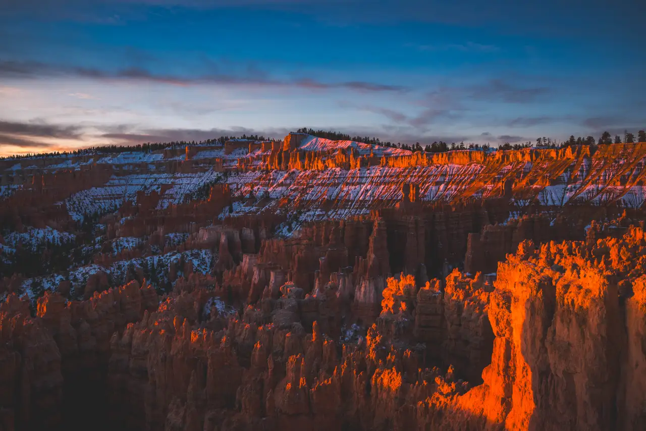 Fine-art photograph, “Bryce Canyon Rim in Golden Light - 5M2A6382,” from the Utah collection.