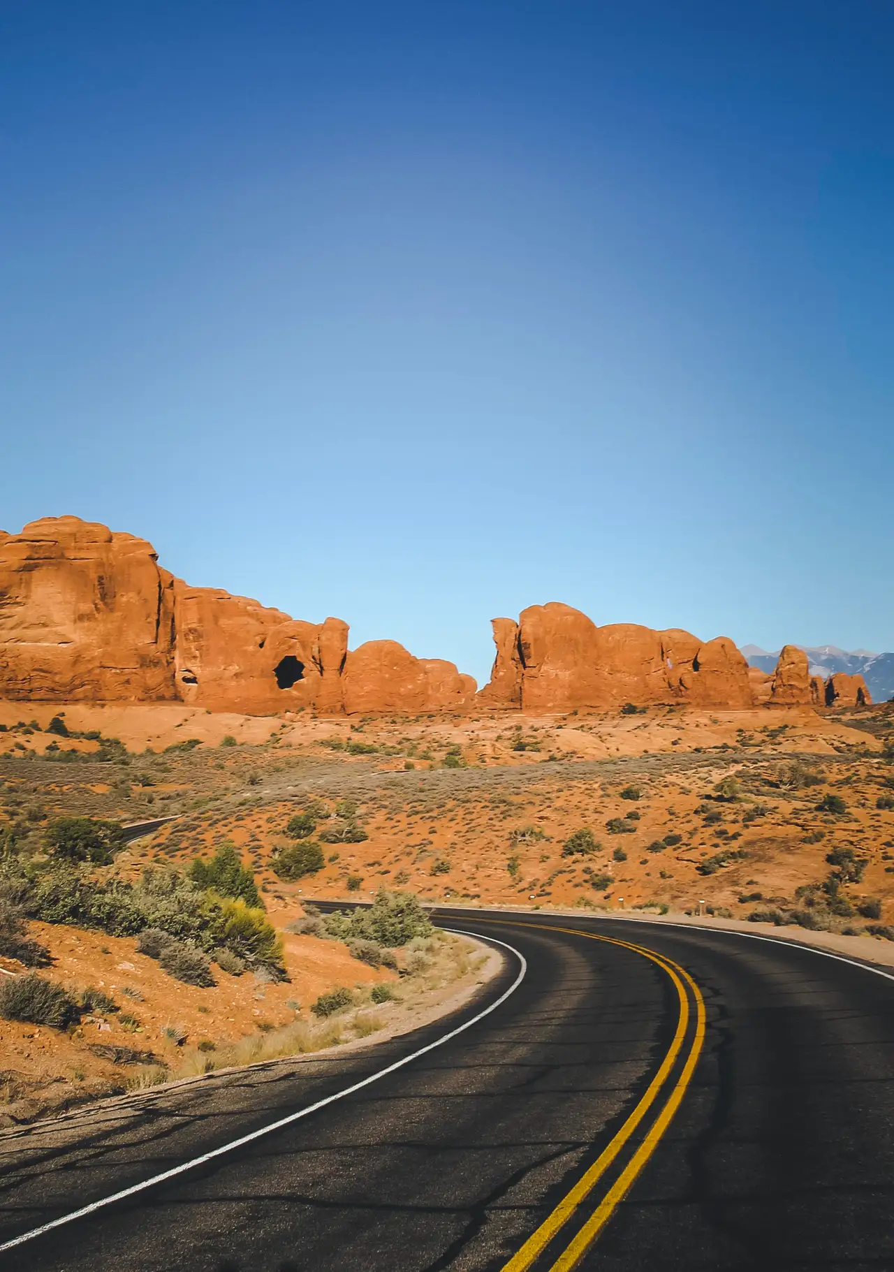 Fine-art photograph, “Arches National Park Road in Vertical - IMG 7454,” from the Utah collection.