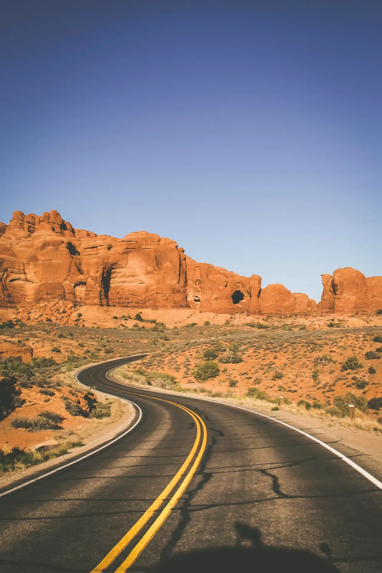 Fine-art photograph, “Arches National Park Road Curve - IMG 7470,” from the Utah collection.