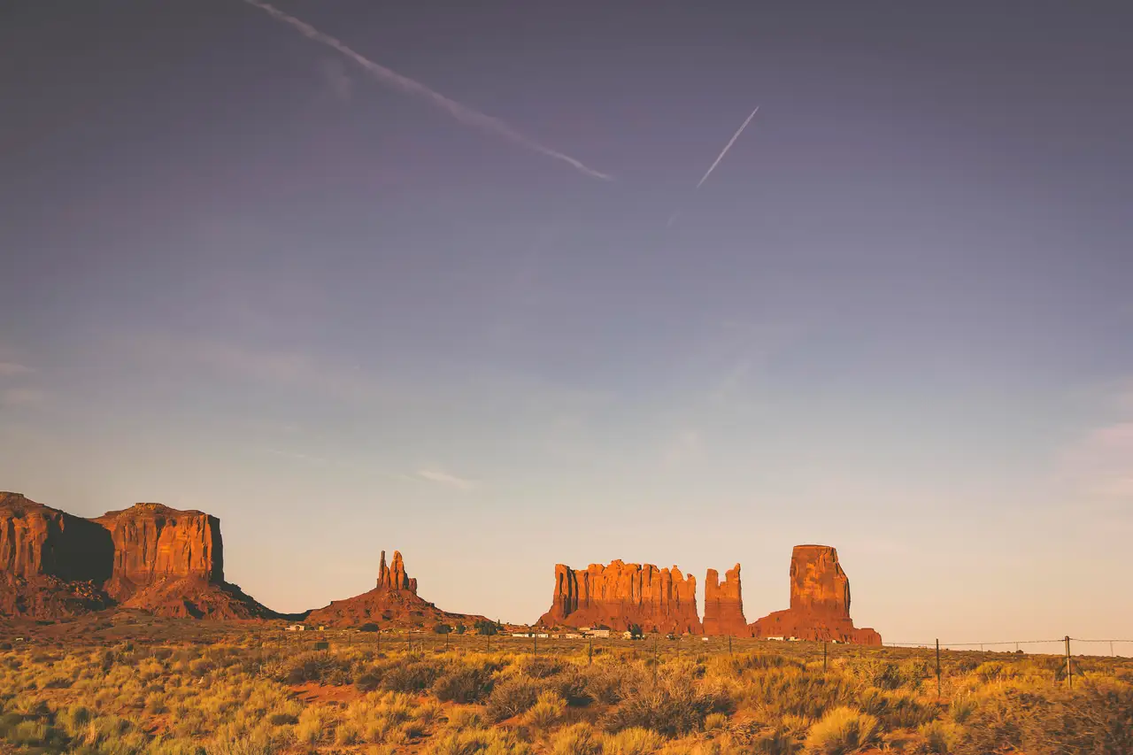 Fine-art photograph, “Monument Valley Buttes at Twilight - IMG 8501,” from the Utah collection.