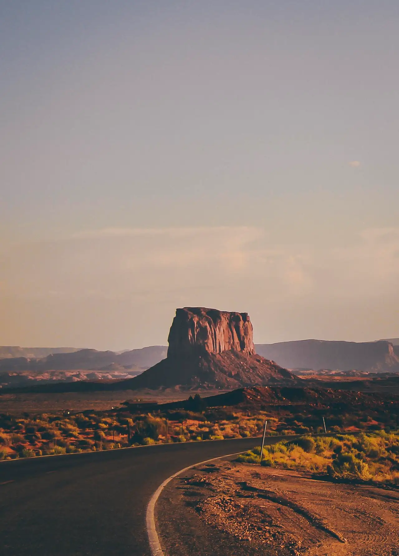 Fine-art photograph, “Monument Valley Road and Butte - IMG 8562,” from the Utah collection.