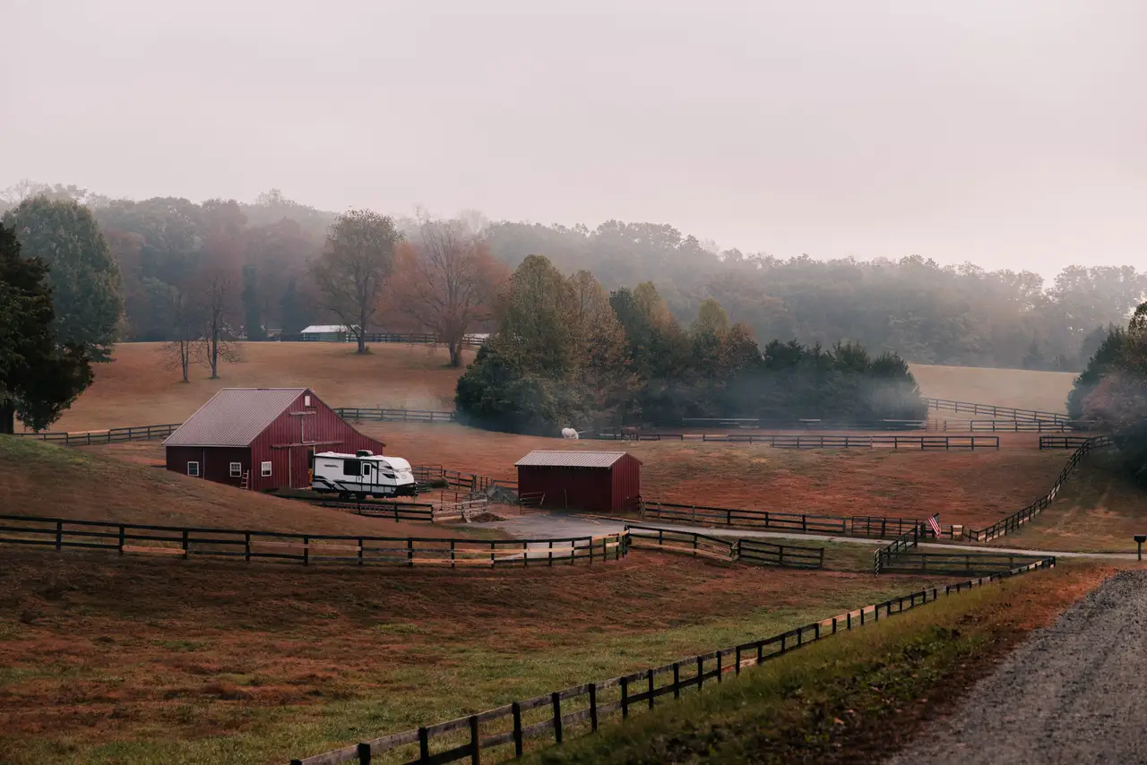 Fine-art photograph, “Virginia Farm at Dawn - 5M2A2973,” from the Virginia - non city collection.