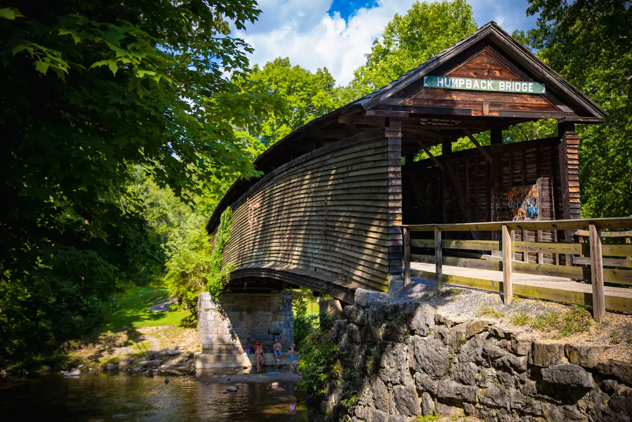 Fine-art photograph, “Virginia Covered Bridge - FIV2274,” from the Virginia - non city collection.