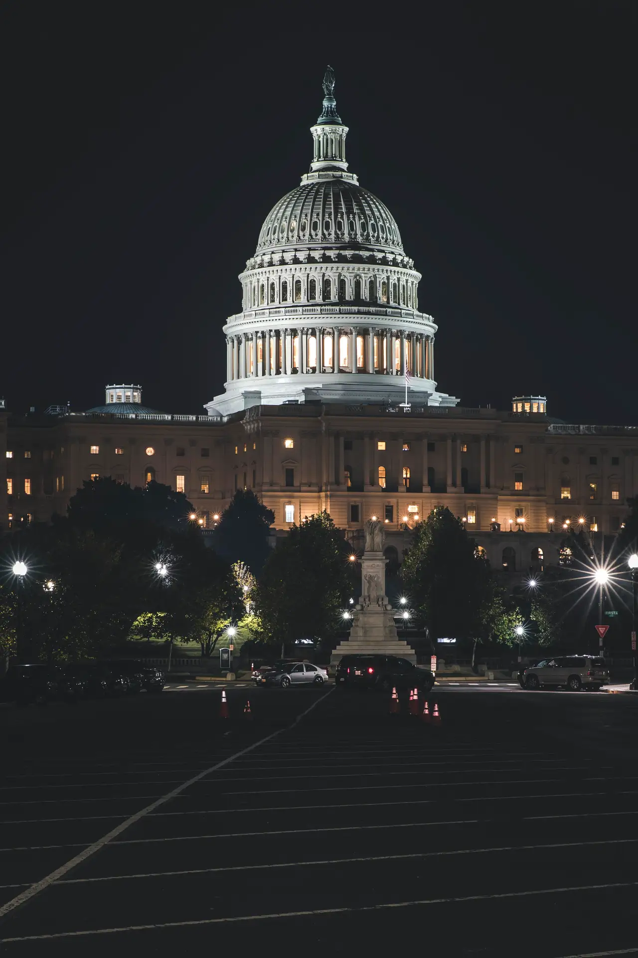 Fine-art photograph, “U.S. Capitol Dome at Night - 5DM40381,” from the Washington D.C. collection.